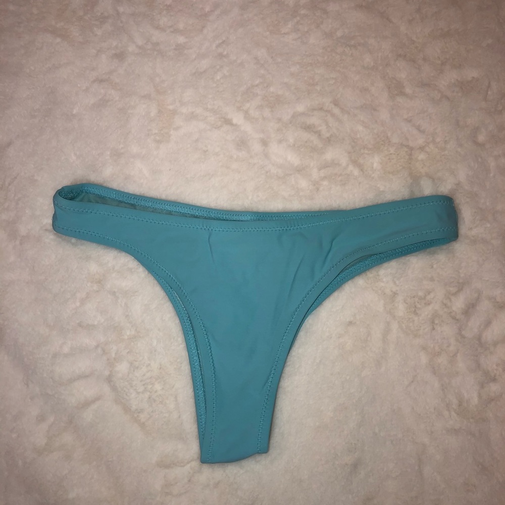 bright blue bikini bottoms